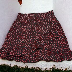 Nastygal heart print coquette mini skirt  4